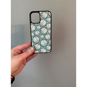 Volleyball Phone Case Unisex iPhone 12 Mini Teal Sports Graphic Print Slim Cover